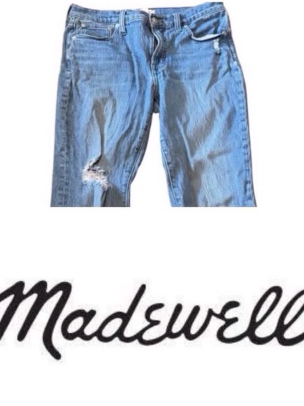 Madewell Slightly Distressed Denim Jeans
